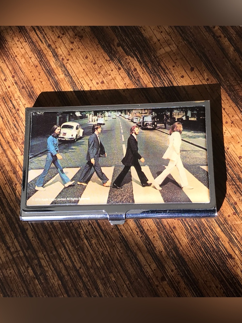 Beatles Business Card Holder featuring Abbey Road album cover.